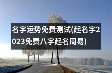 <h3>名字运势免费测试(起名字2025免费八字起名周易)