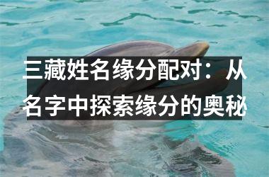 <h3>三藏姓名缘分配对：从名字中探索缘分的奥秘