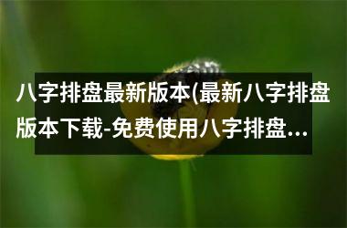<h3>八字排盘新版本(新八字排盘版本-免费使用八字排盘在线测算工具)