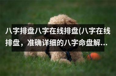 八字排盘八字在线排盘(八字在线排盘，准确详细的八字命盘解析，八字起名，八字合婚，八字趋势分析，让你轻松掌握人生！)