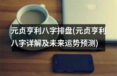 <h3>元贞亨利八字排盘(元贞亨利八字详解及未来运势预测)