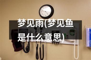 <h3>梦见雨(梦见鱼是什么意思)