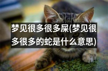 梦见很多很多屎(梦见很多很多的蛇是什么意思)