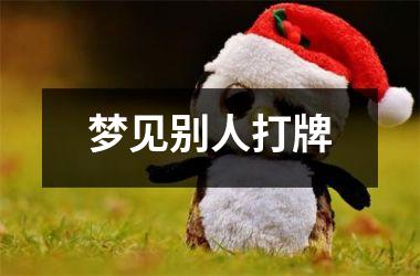 <h3>梦见别人打牌