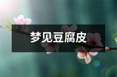 <h3>梦见豆腐皮