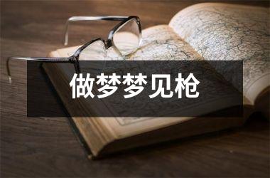 <h3>做梦梦见枪