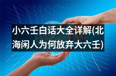 <h3>小六壬白话大全详解(北海闲人为何放弃大六壬)