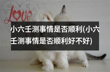 小六壬测事情是否顺利(小六壬测事情是否顺利好不好)