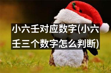 小六壬对应数字(小六壬三个数字怎么判断)