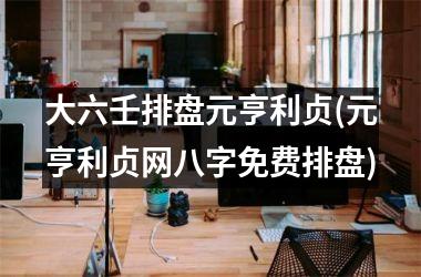 <h3>大六壬排盘元亨利贞(元亨利贞网八字免费排盘)
