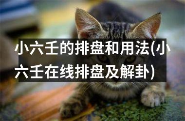 小六壬的排盘和用法(小六壬在线排盘及解卦)