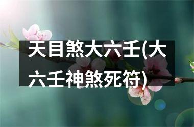 <h3>天目煞大六壬(大六壬神煞死符)