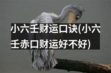 小六壬财运口诀(小六壬赤口财运好不好)