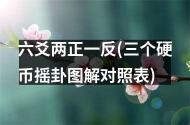 六爻两正一反(三个硬币摇卦图解对照表)