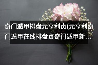 <h3>奇门遁甲排盘元亨利贞(元亨利奇门遁甲在线排盘贞奇门遁甲新版在线排盘)