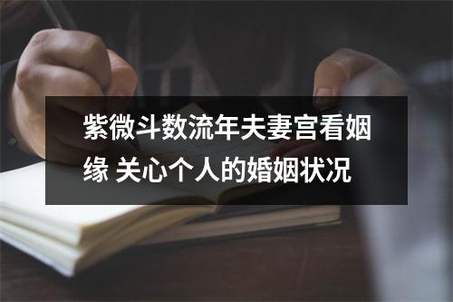 <h3>紫微斗数流年夫妻宫看姻缘关心个人的婚姻状况