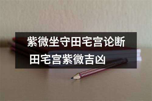 紫微坐守田宅宫论断田宅宫紫微吉凶