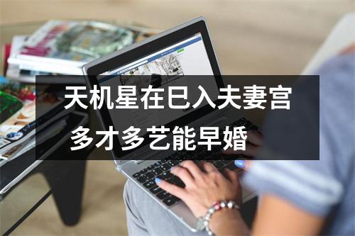 天机星在巳入夫妻宫多才多艺能早婚