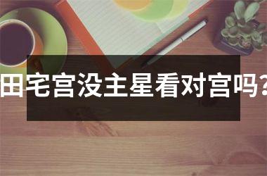 <h3>田宅宫没主星看对宫吗？