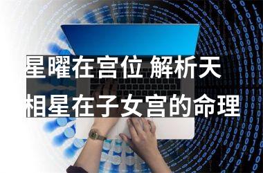 <h3>星曜在宫位 解析天相星在子女宫的命理