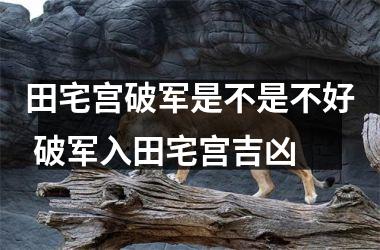 <h3>田宅宫破军是不是不好 破军入田宅宫吉凶