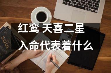 <h3>红鸾 天喜二星入命代表着什么