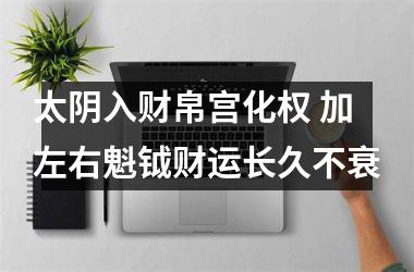 <h3>太阴入财帛宫化权 加左右魁钺财运长久不衰