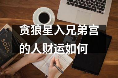 贪狼星入兄弟宫的人财运如何