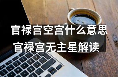 <h3>官禄宫空宫什么意思 官禄宫无主星解读