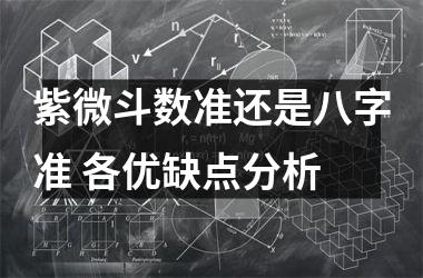 <h3>紫微斗数准还是八字准 各优缺点分析