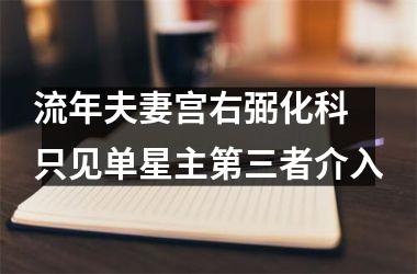 <h3>流年夫妻宫右弼化科 只见单星主第三者介入