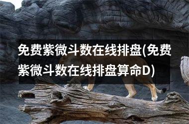 免费紫微斗数在线排盘(免费紫微斗数在线排盘算命D)