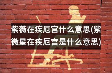 紫薇在疾厄宫什么意思(紫微星在疾厄宫是什么意思)