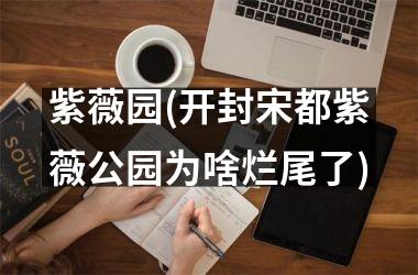 <h3>紫薇园(开封宋都紫薇公园为啥烂尾了)