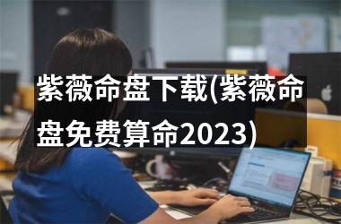 <h3>紫薇命盘(紫薇命盘免费算命2025)