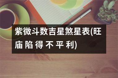 <h3>紫微斗数吉星煞星表(旺 庙 陷 得 不 平 利)