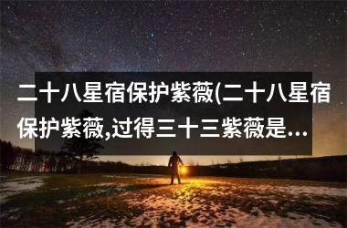 <h3>二十八星宿保护紫薇(二十八星宿保护紫薇,过得三十三紫薇是神仙)