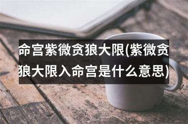 <h3>命宫紫微贪狼大限(紫微贪狼大限入命宫是什么意思)