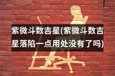 <h3>紫微斗数吉星(紫微斗数吉星落陷一点用处没有了吗)