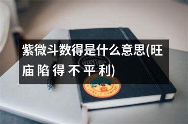 <h3>紫微斗数得是什么意思(旺 庙 陷 得 不 平 利)