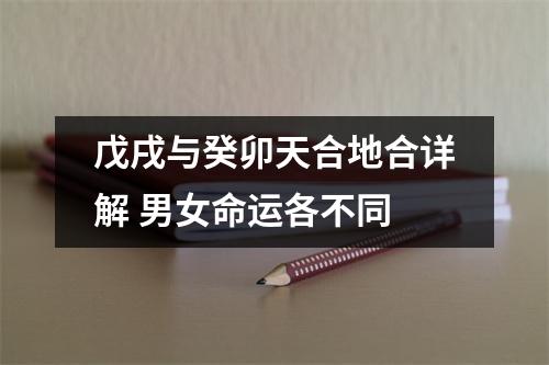 <h3>戊戌与癸卯天合地合详解男女命运各不同