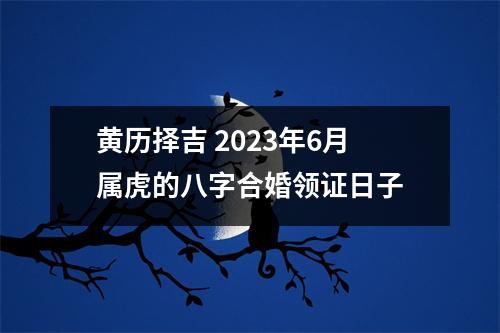 <h3>黄历择吉2025年6月属虎的八字合婚领证日子