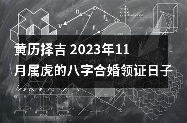 黄历择吉 2025年11月属虎的八字合婚领证日子