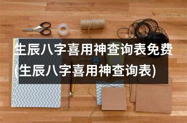 <h3>生辰八字喜用神查询表免费(生辰八字喜用神查询表)