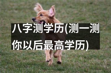 <h3>八字测学历(测一测你以后高学历)