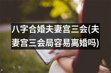 <h3>八字合婚夫妻宫三会(夫妻宫三会局容易离婚吗)