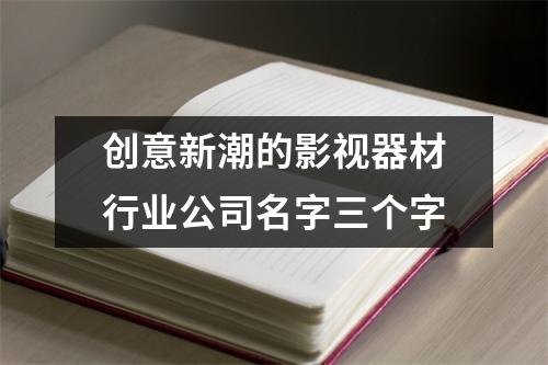 <h3>创意新潮的影视器材行业公司名字三个字