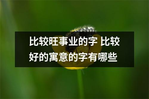 <h3>比较旺事业的字比较好的寓意的字有哪些