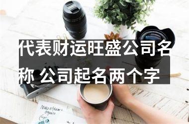 代表财运旺盛公司名称 公司起名两个字