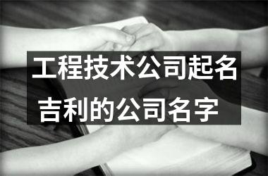 工程技术公司起名 吉利的公司名字